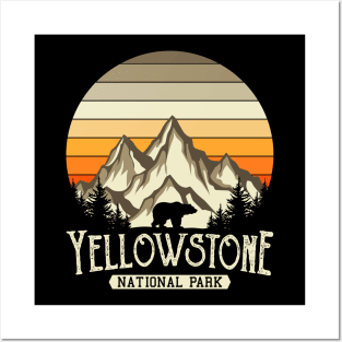 Yellowstone National Park Hiking Gift Posters and Art